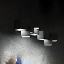 Люстра чорна підвісна геометрична куби L-70cm Led 52W Black Cube x8 250618-100005235