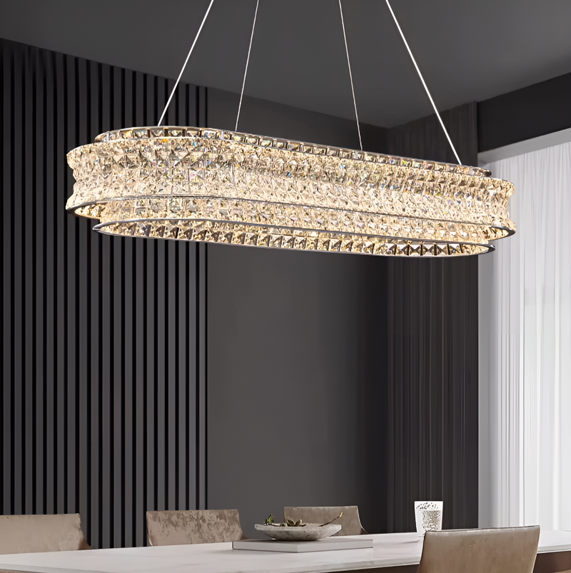 Люстра підвісна Crystal L-108cm Chrome 120W 250617-100005084
