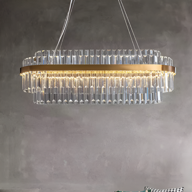 Люстра підвісна Crystal L-120cm 110W Gold 250617-100005080
