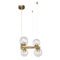 Люстра підвісна золота з прозорими плафонами D-41 cm E27*4 Gold+Clear Bubbles 250731-100005635