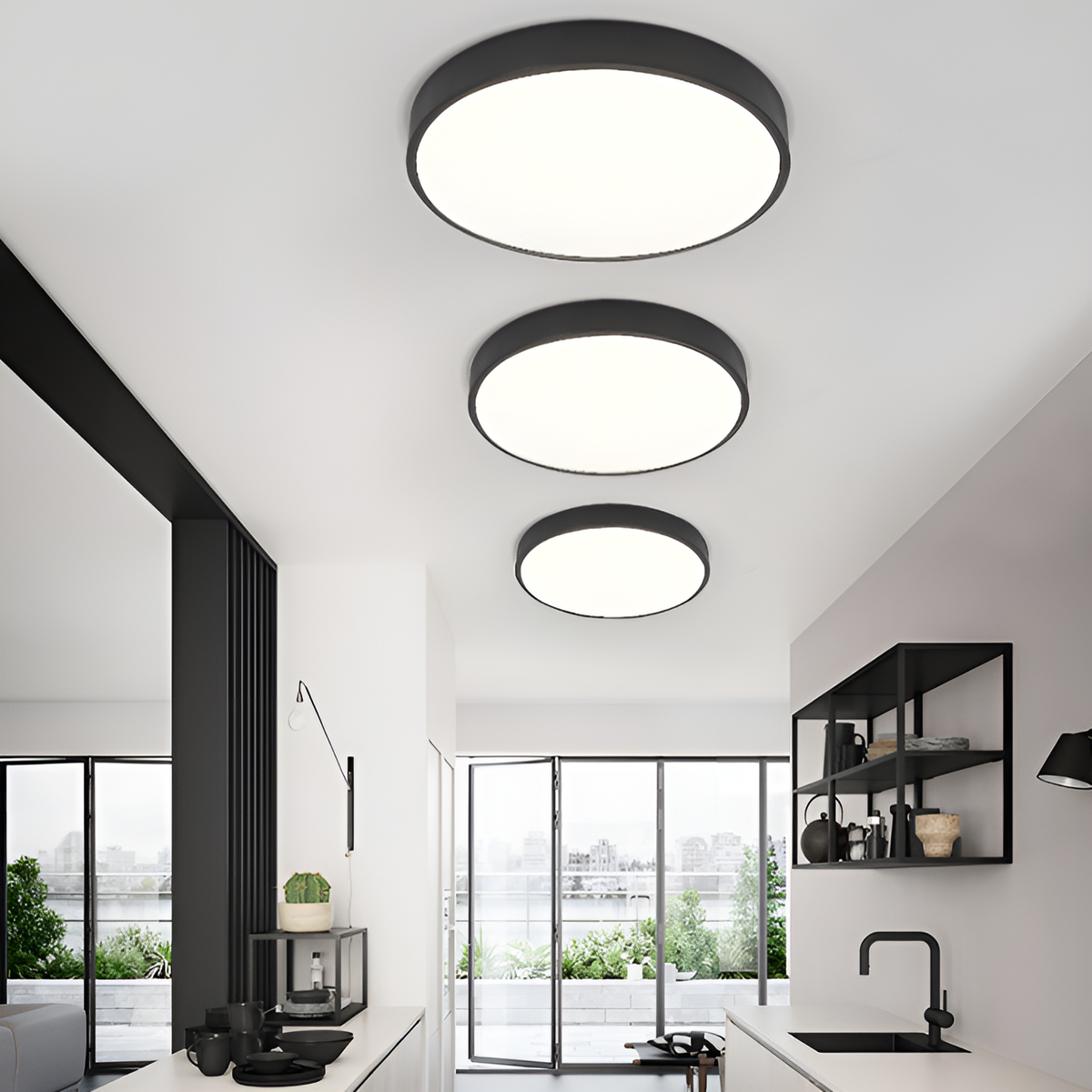 Стельовий світильник Black ceiling 72W LED 3000-6000K D-25 / D-30 / D-40 / D-50 cm 250476-100004339