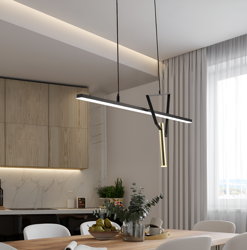 Люстра підвісна Geometry L-120cm 32W 4000K Black 250618-100005060