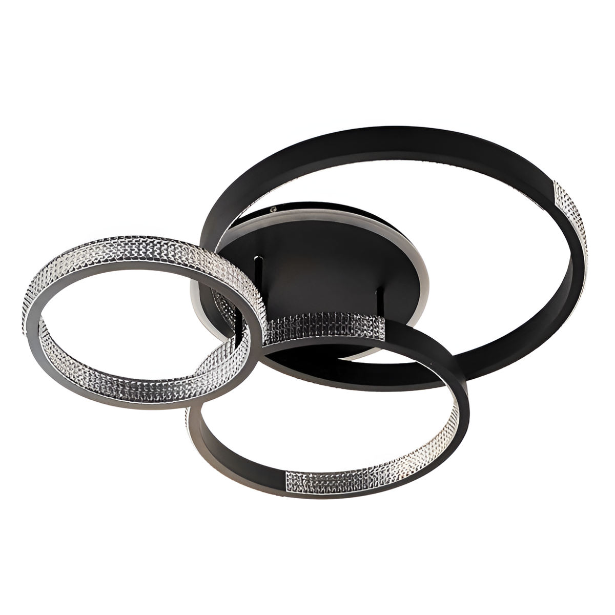 Люстра стельова чорна з камінцями L-72.5 cm Led 90W Black Shine 250762-100005659