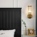 Бра золотий зі скла E14 H-28cm Gold Torch Lamp 250558-100004916