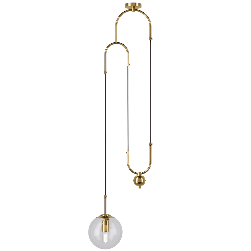 Підвіс FJ Сounterweight Е27 60W Gold + Clear 250433-100004399