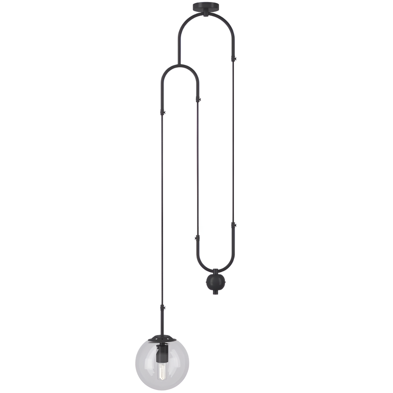 Підвіс FJ Сounterweight Е27 60W Black + Clear 250433-100004401