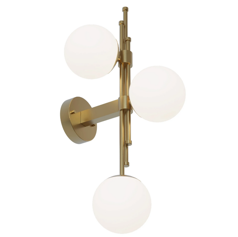 Настінний світильник золотий з білим плафоном Gold+White Bollo 250733-100005591