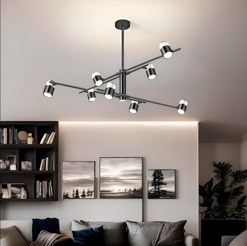 Люстра Spoon 8 L-101 см GU10x8 Black + Chrome 250419-100004428