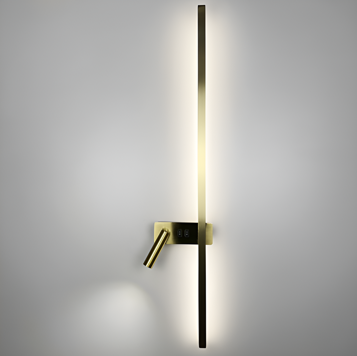 Настінні світильники з вимикачем на корпусі Strong line spot H-120cm Led 22W + 4W 4000K Left / Right Gold 250318-100004242