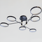Люстра чорна на 6 кілець L-95 cm H-20.7 cm Led 45W Black Satellite 250835-100005887