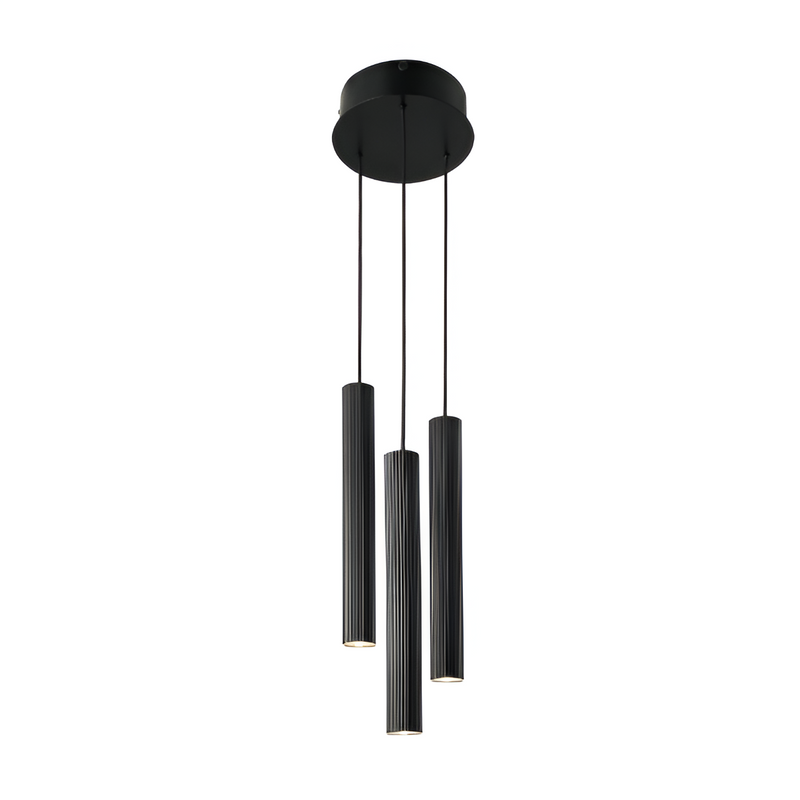 Підвісна люстра чорна W-22 cm GU10 Black Gofre 250809-100005803