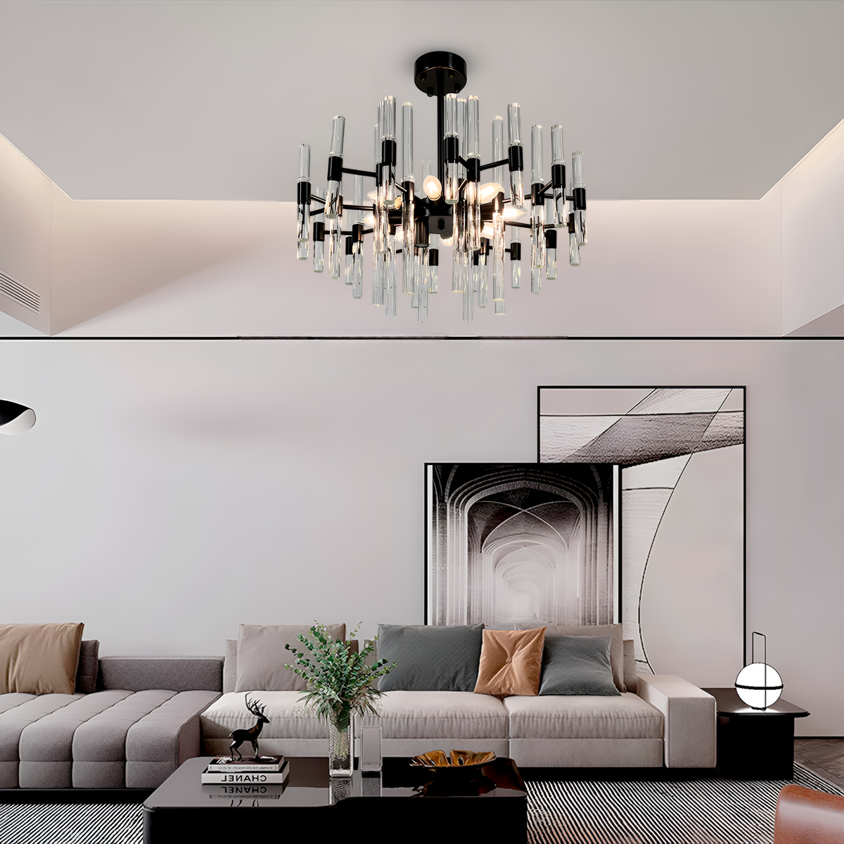 Люстра в залу Luxury Black H-57cm E27 250518-100004771