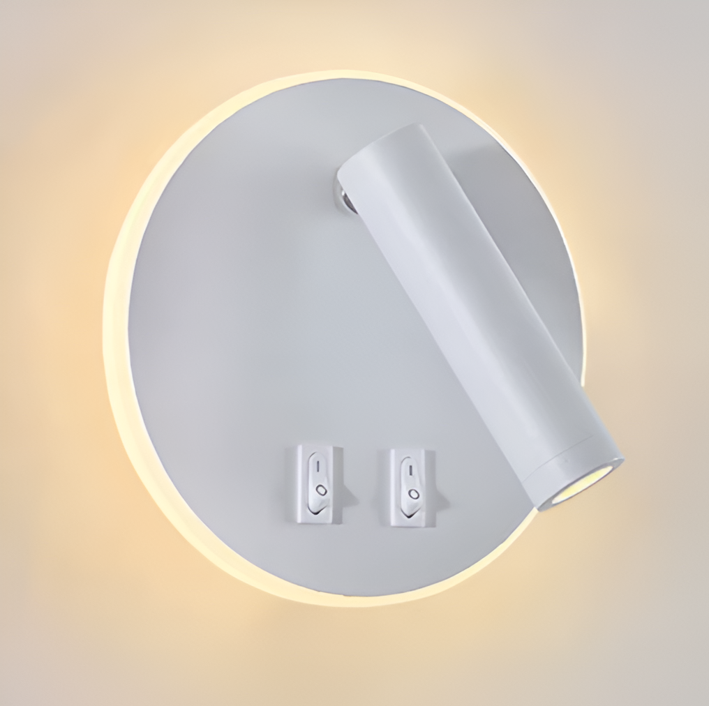 Бра з вимикачем на корпусі Bun Circle 10W D-14 cm 4000K  White 250476-100004340