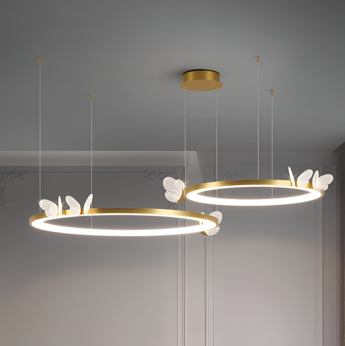 Люстра підвісна Butterfly D-60+40cm Gold 250618-100005073