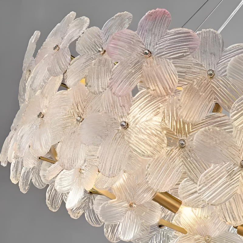 Люстра золота підвісна декоративна Квітка D-60cm E14x8 Gold Flower 250617-100005085