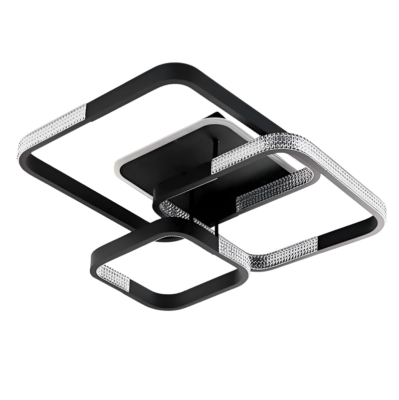 Люстра стельова чорна з камінцями L-69 cm Led 110W Black Shine 250762-100005662