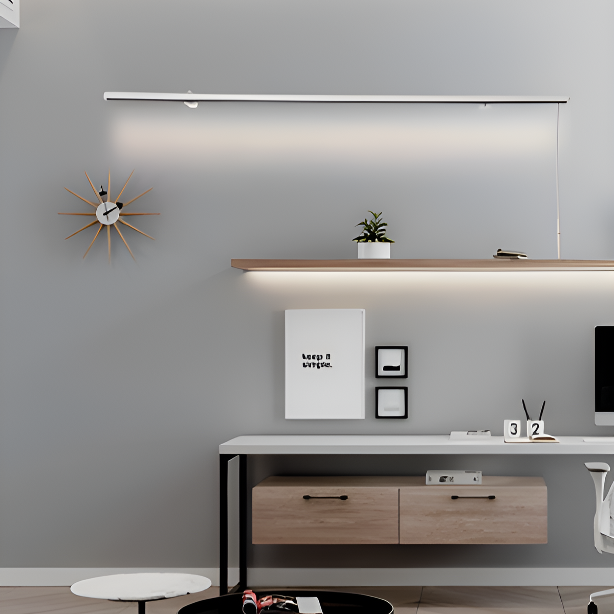 Світильник настінний Line White L-120 cm Led 20W 4000K 250436-100004629