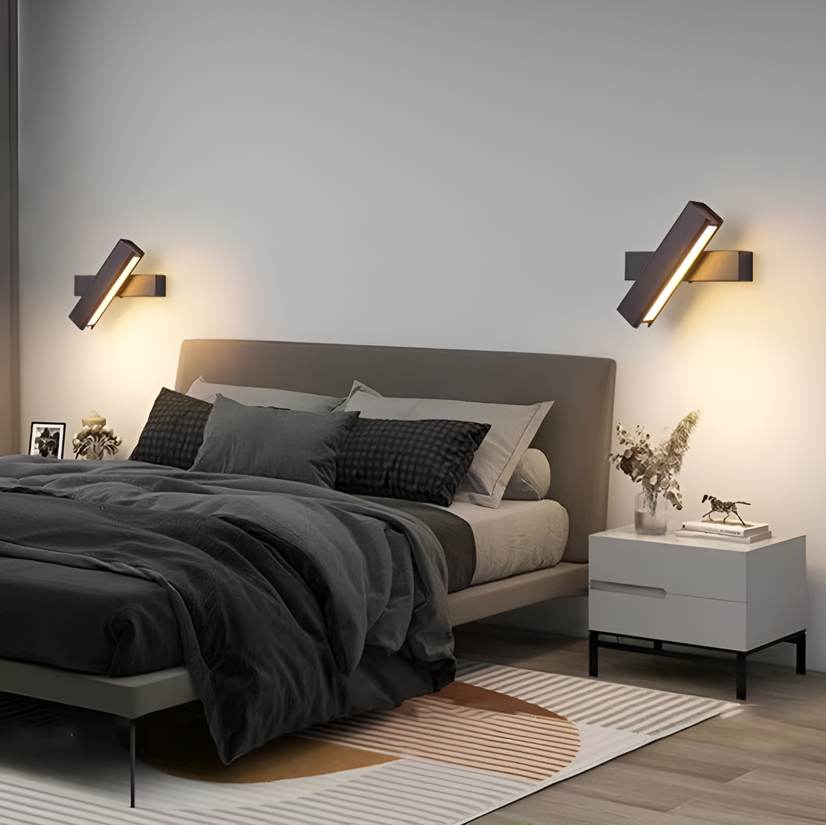 Настінний світильник чорний L-30 cm Led 10W 4000K Black Turn wall 250680-100005370