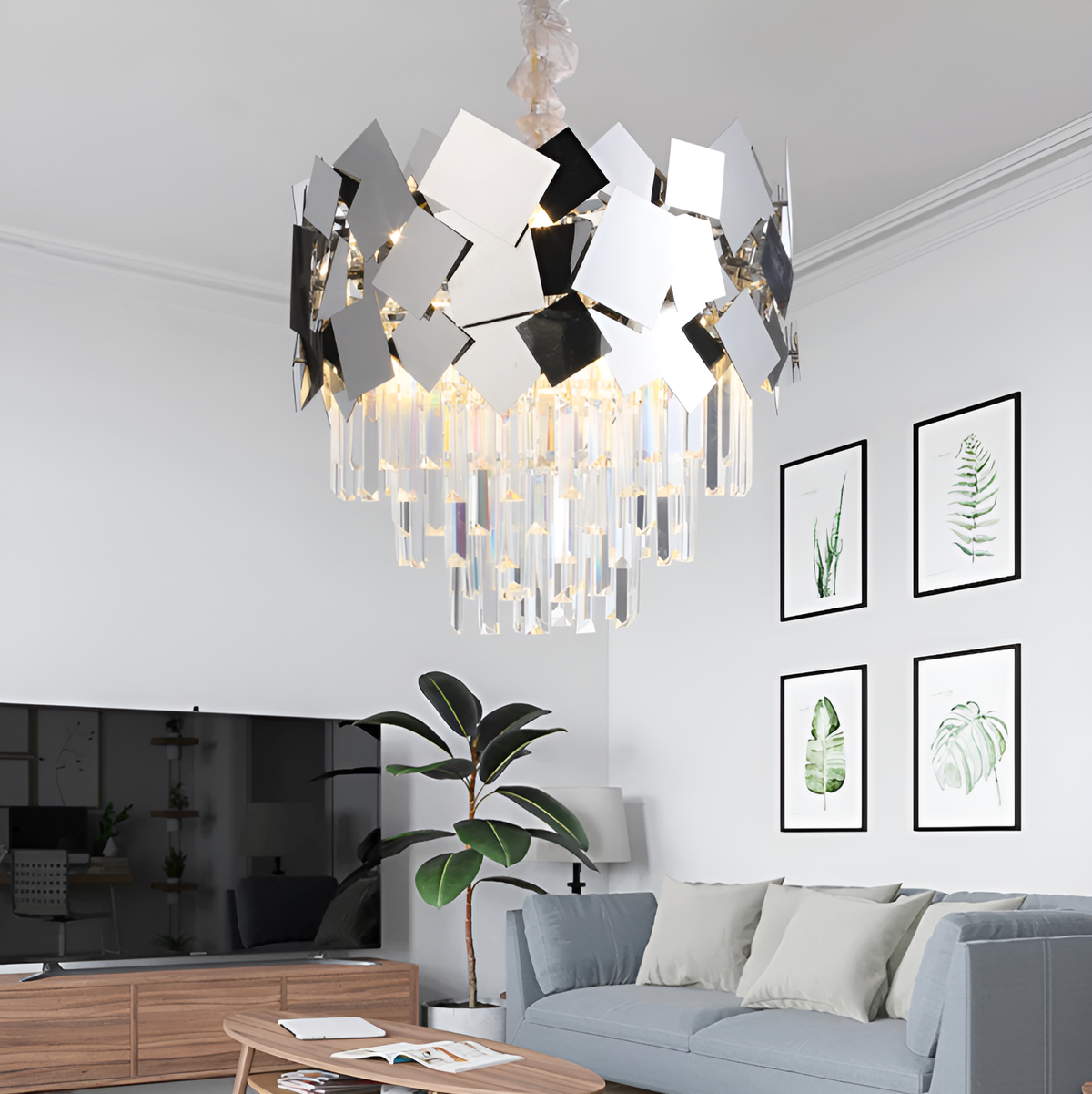 Люстра підвісна Mirror D-60cm E14 Chrome 250635-100005123
