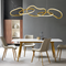 Люстра підвісна Circle Gold х5 L-100cm / L-120cm 86W 3000K-6000K 250618-100005043