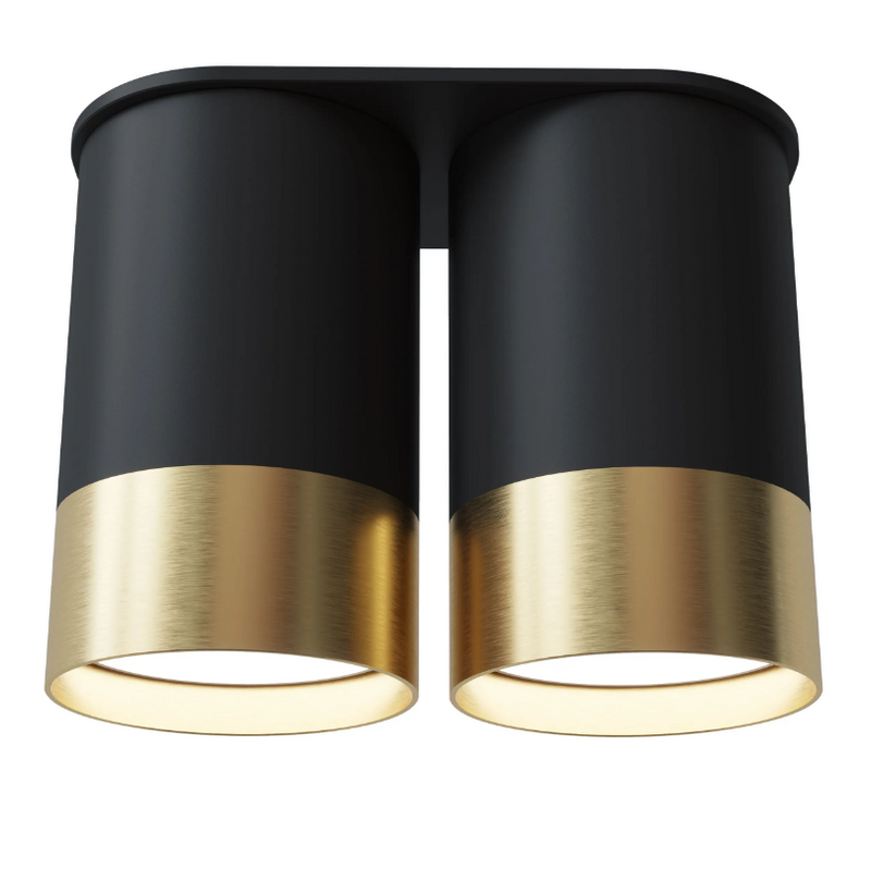 Точковий спот двійний накладний чорний з золотом Black+Gold Superloop 250733-100005596