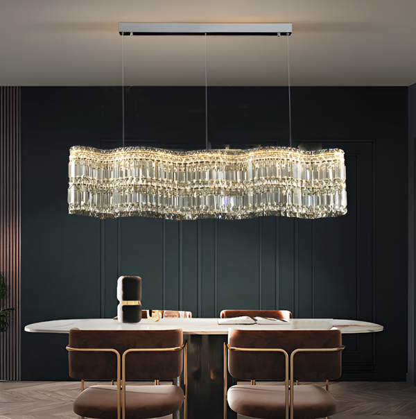 Люстра підвісна Crystal L-120cm 65W Chrome 250617-100005095