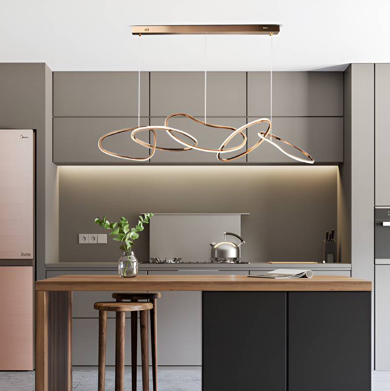 Люстра підвісна Circle Gold х5 L-100cm / L-120cm 86W 3000K-6000K 250618-100005043