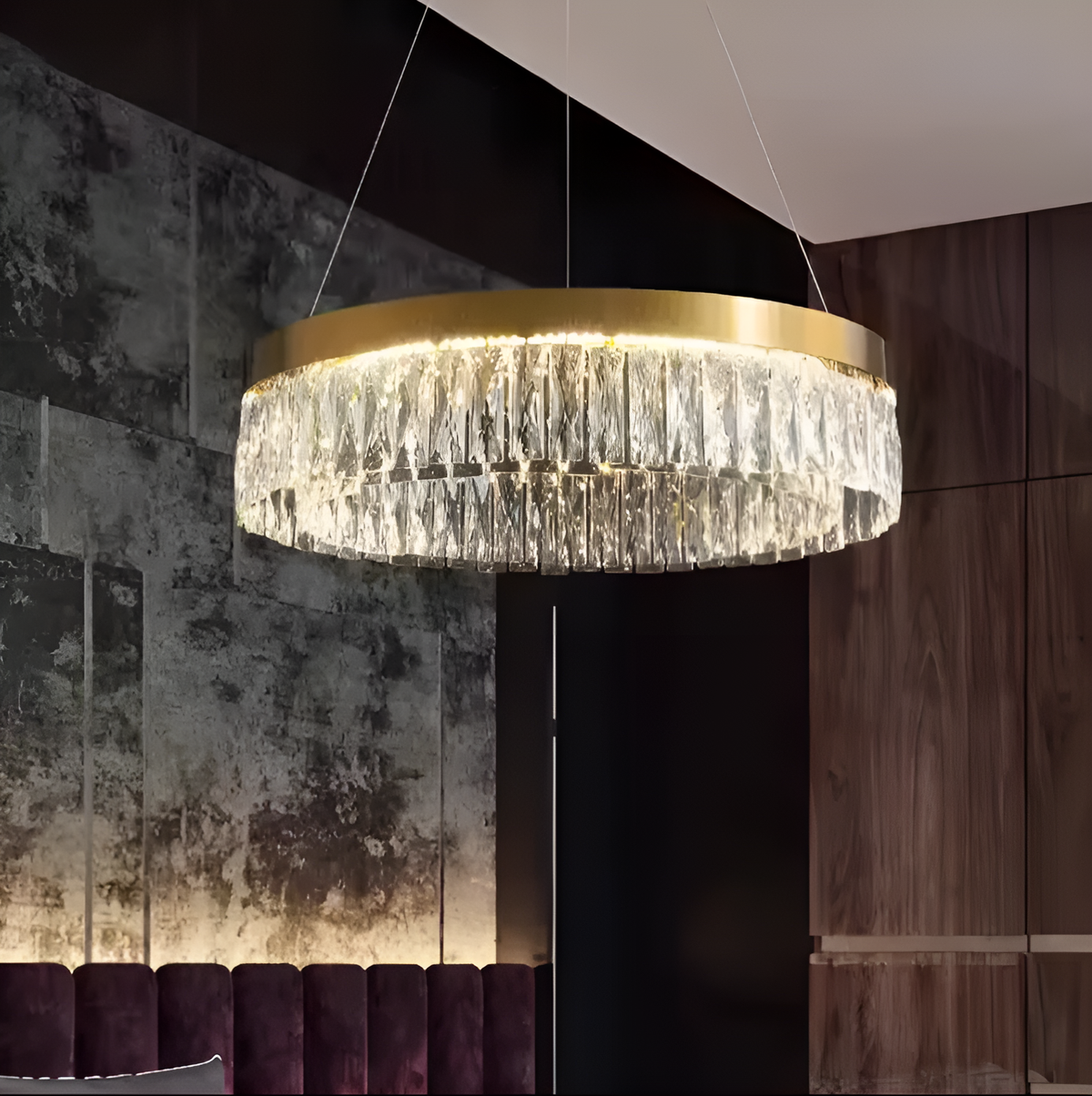 Люстра підвісна Crystal D-60cm / D-80cm Gold 250617-100005082