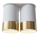 Точковий спот двійний накладний білий з золотом White+Gold Superloop 250733-100005595