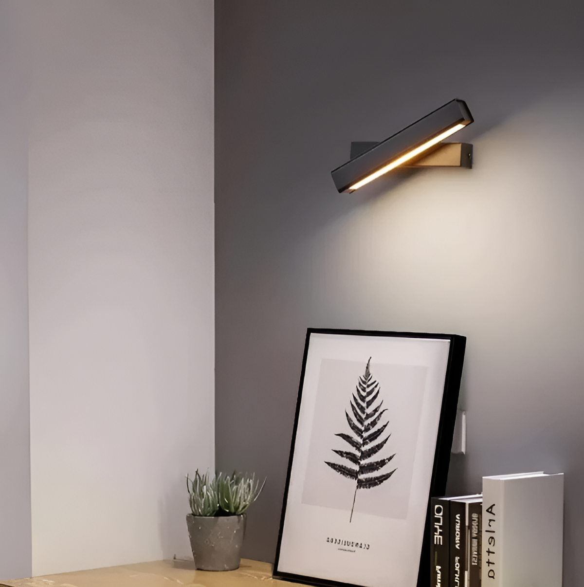 Настінний світильник чорний L-30 cm Led 10W 4000K Black Turn wall 250680-100005370