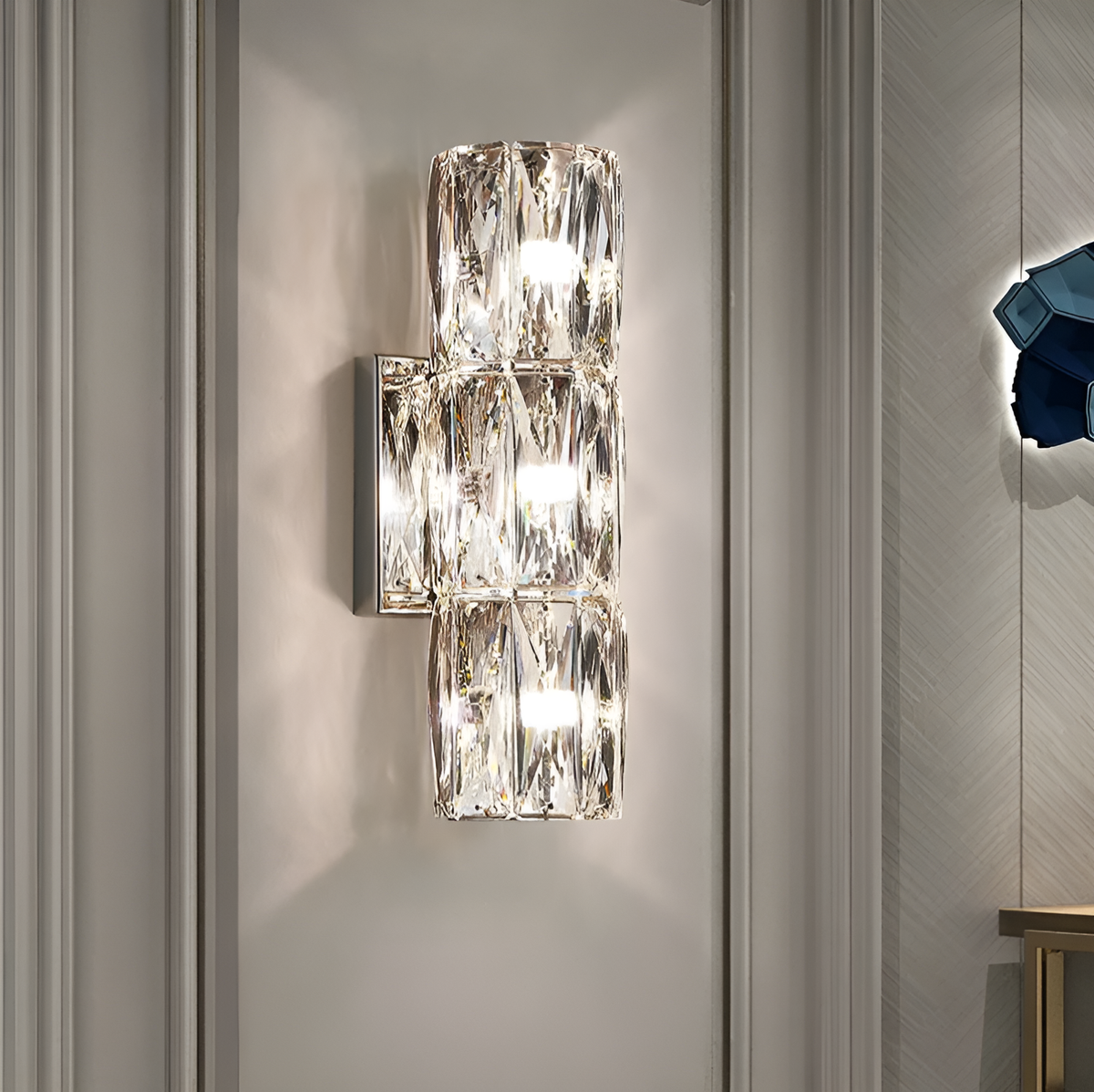 Настінний світильник Crystal H-30cm D-10cm G9x3 Chrome 250617-100005119