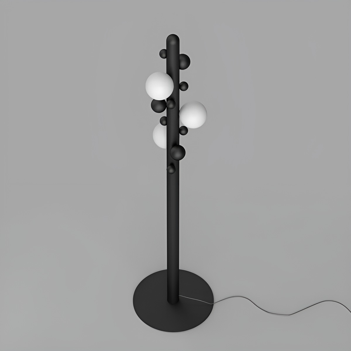 Торшер чорний з шариками H-150 cm Lunar F Black 250672-100005330