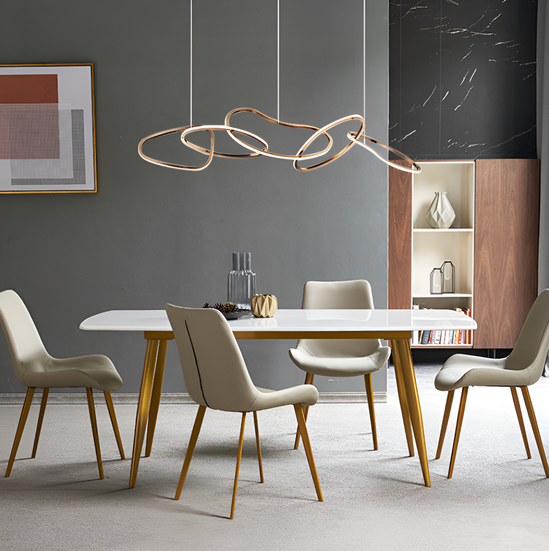Люстра підвісна Circle Gold х5 L-100cm / L-120cm 86W 3000K-6000K 250618-100005043