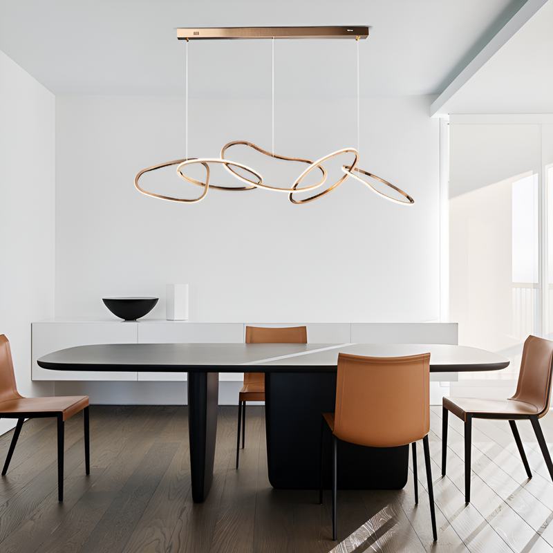 Люстра підвісна Circle Gold х5 L-100cm / L-120cm 86W 3000K-6000K 250618-100005043