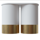 Точковий спот двійний накладний білий з золотом White+Gold Superloop 250733-100005595