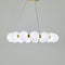 Підвісна люстра золота з білими плафонами D-40/60/ 80 cm Led Gold+White Pearl 250918-100005893