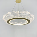 Люстра золота підвісна з прозорими елементами Листя D-65 cm / D-85 cm Gold + Transparent Leaves 220618-100000810