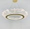 Люстра золота підвісна з прозорими елементами Листя D-65 cm / D-85 cm Gold + Transparent Leaves 220618-100000810