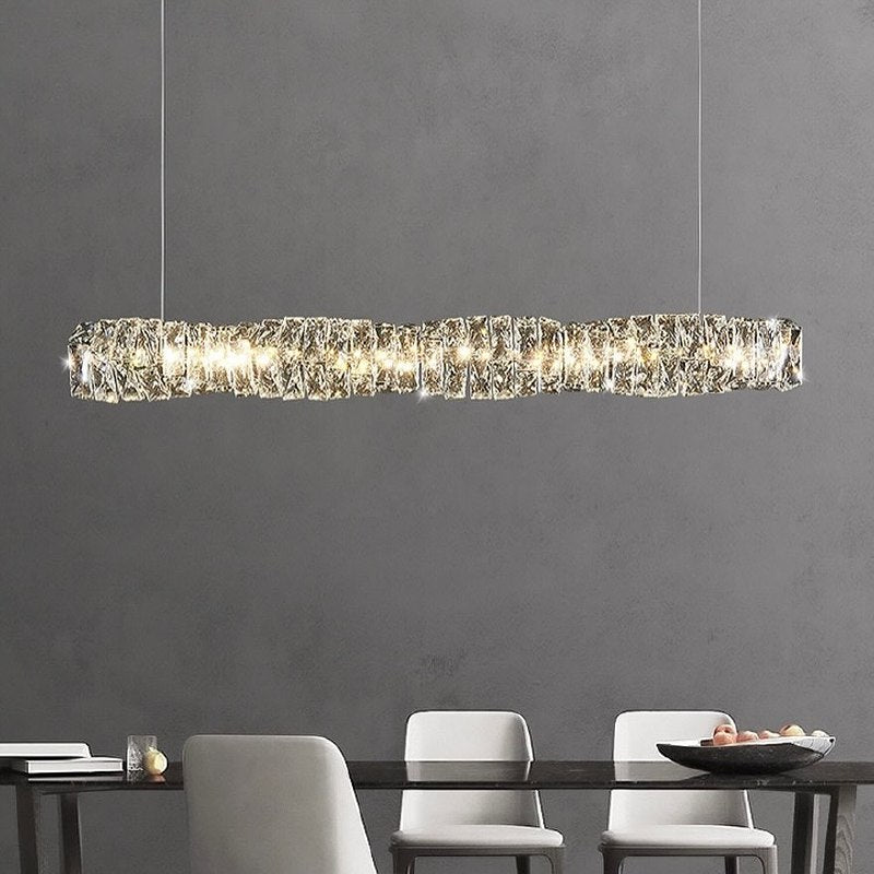 Підвісний світильник золотий L-120 cm / 150 cm Led 110W / 138W Gold Care luxury Crystal 240522-100003271