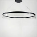 Підвісні люстри чорні D-60 cm / D-80 cm Led 4000K Black Circle Jelly 250918-100002045
