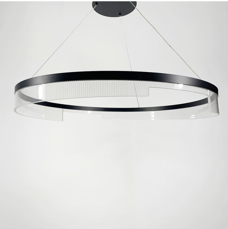 Підвісні люстри чорні D-60 cm / D-80 cm Led 4000K Black Circle Jelly 250918-100002045