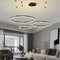 Підвісні люстри чорна з кільцями у 3-х варіаціях Led Black Circle Total rings 251018-100006307