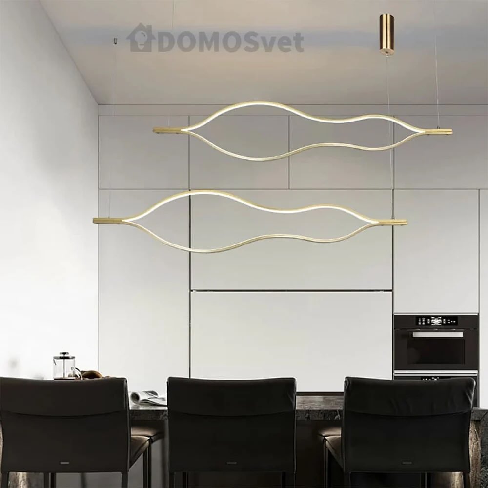 Підвісні світильники H-150 cm Gold L-80 cm /L-120 cm/ L-180 cm Gold Flat lamp maksi 240522-100003268
