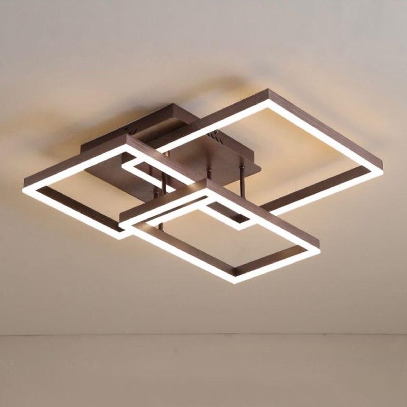 Люстра стельова з пультом Squares and rectangle L-73 Led 120W 3000K-6000K Silver / Gold / Coffee / White 240419-100003235