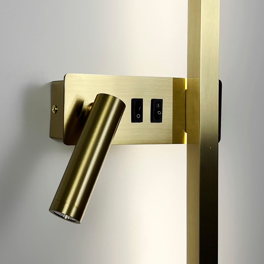 Настінні світильники з вимикачем на корпусі Strong line spot H-120cm Led 22W + 4W 4000K Left / Right Gold 250318-100004242