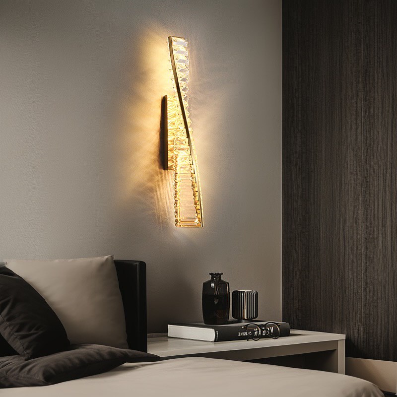 Настінний світильник H-40 cm Led 12W 3000K 4000K 6000K Gold Diamond Crystal 241122-100003969