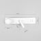 Настінний світильник білий з плафоном та спотом L-40cm Led+G9 White Bollo 250918-100002071