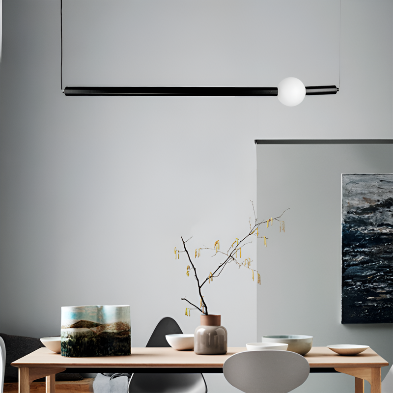 Підвісна люстра Horizontal tubes L-90cm 13W Black+White 250518-100004856