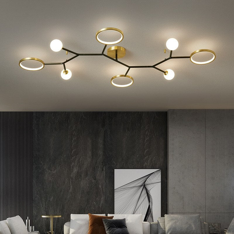 Люстра Golden wood H120 LED-модуль + G9 4000K L930 Led 28W / L1560 Led 57W Black + Gold 240527-100003321