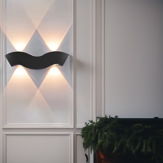Настінні світильники Wavy wall Led 5W 4000K IP65 White / Black 250376-100004222